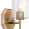 Designers Fountain Haven 7 in. 1-Light Old Satin Brass Wall Sconce Light with Clear Rippled Glass Shades for Bathrooms D309M-WS-OSB - alternate 9